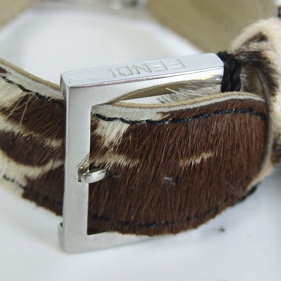 Very rare Fendi Red Ponyhair cow hair Watch Quartz - Picture 6 of 8